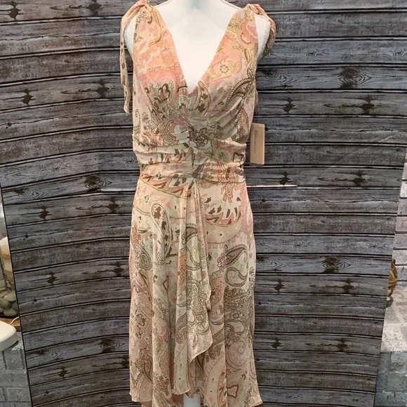 BANDOLINO Peach Blossom Layered Hi Low Dress NWT - Picture 12 of 13